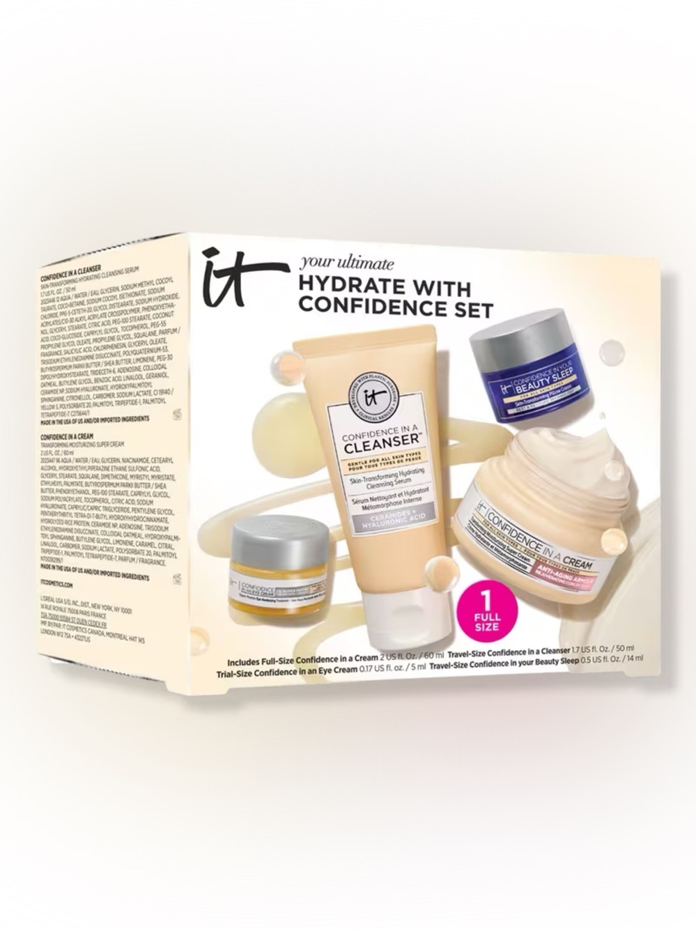 IT Cosmetics Hydrate with Confidence Anti-Aging Skincare 4 Piece Gift Set NWT